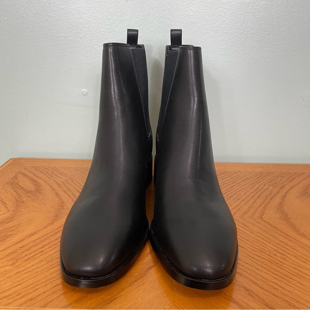 J.Crew Chelsea Boots For Women Faux Leather Pull On Black Style BT277 Size 8 - Picture 2 of 8